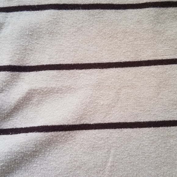 Brown striped button detail sweater dress tunic - Picture 4 of 8